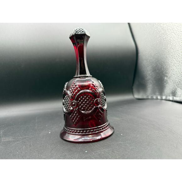 Avon Ruby Red Glass 1876 Cape Cod 6" Glass Bell - Picture 7 of 7